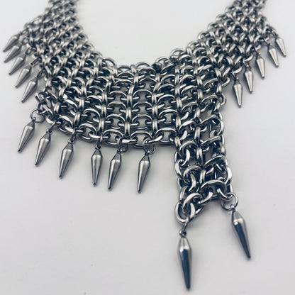 Titanium Waterproof
Multi-Layer Rivet Pendant Necklace Choker