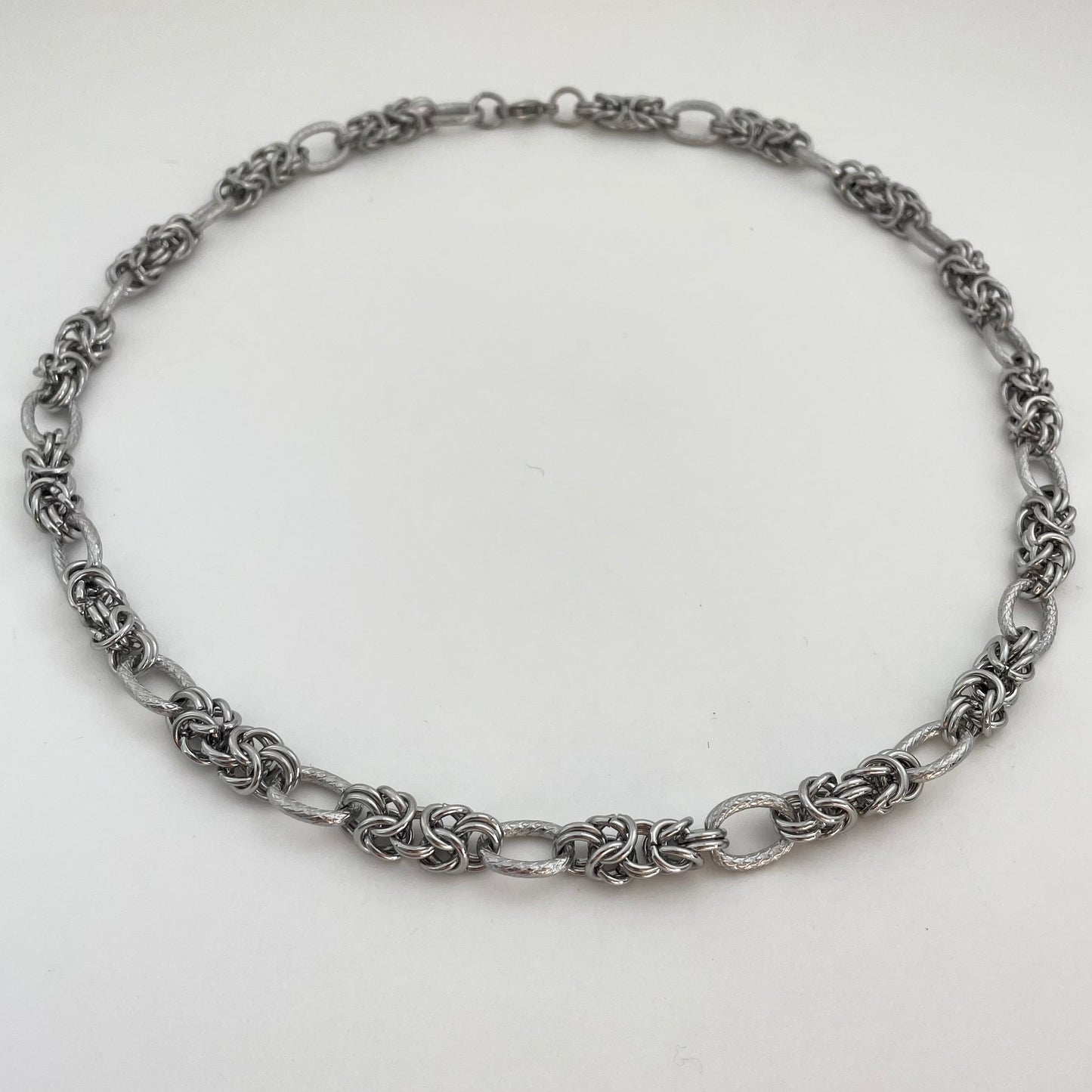 Titanium Steel Geometric Mosaic Necklace