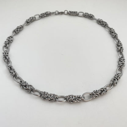 Titanium Steel Geometric Mosaic Necklace