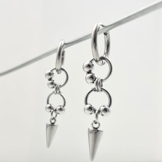 Titanium Steel Double Hoop Earrings