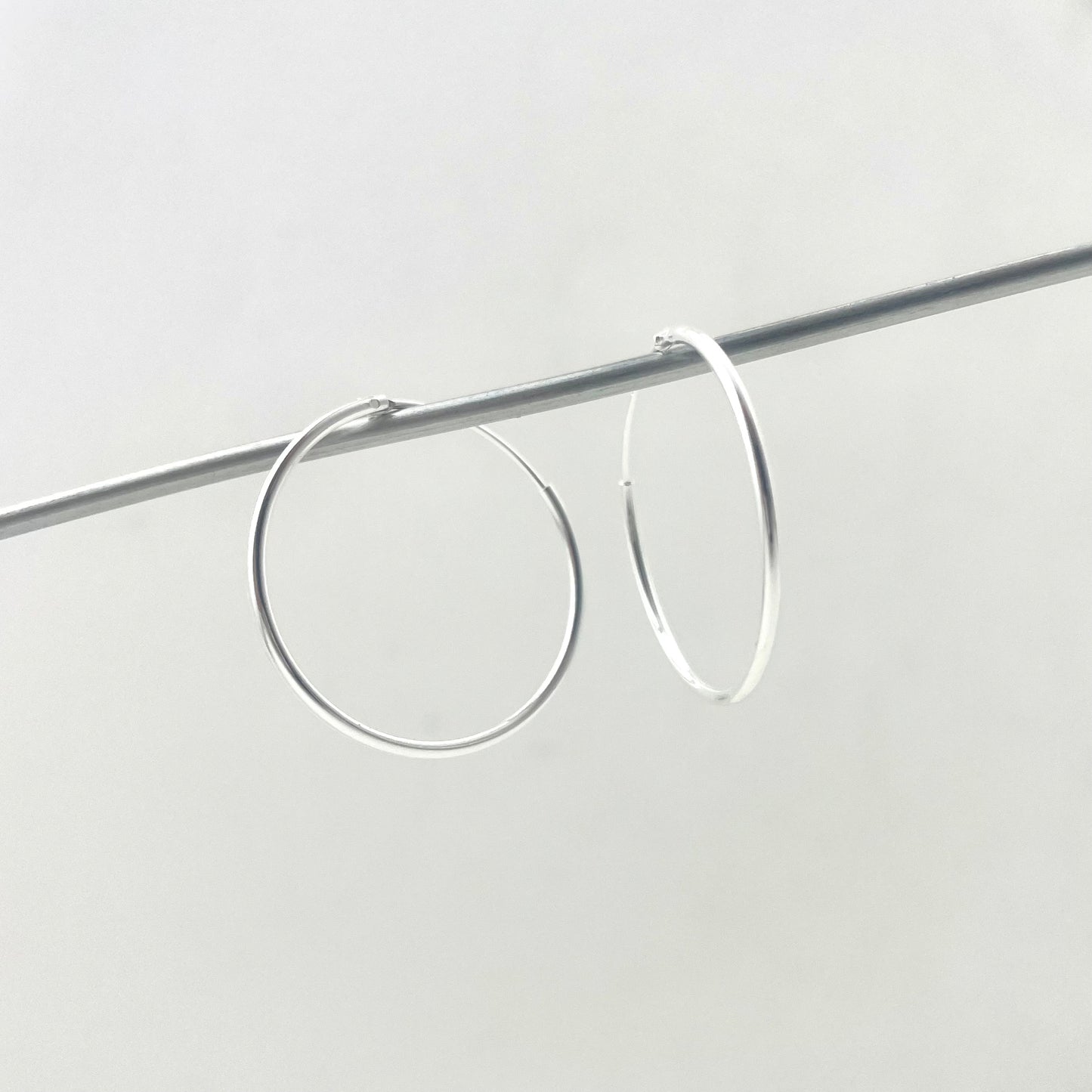 S925 Sterling Silver Hollow Tube Earrings