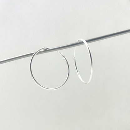 S925 Sterling Silver Hollow Tube Earrings