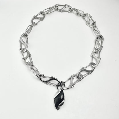 Designer Button Patchwork Necklace