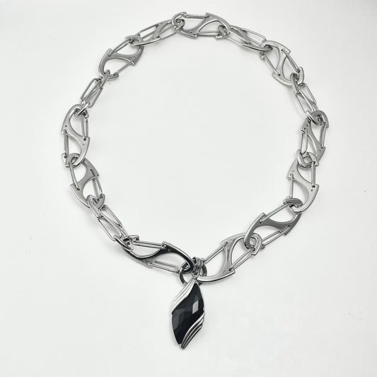 Designer Button Patchwork Necklace