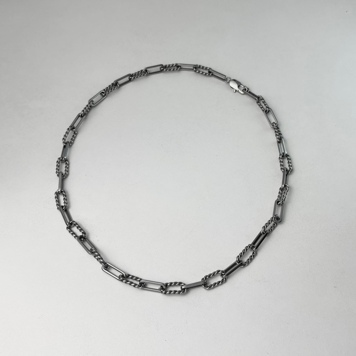 Titanium Steel Spliced Chunky Chain Necklace