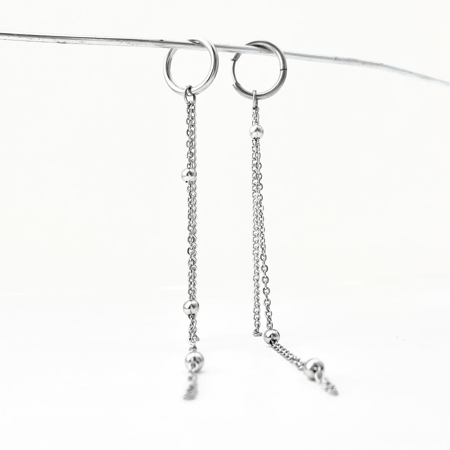 Waterproof Titanium Earring 
Fine Chain Earrings