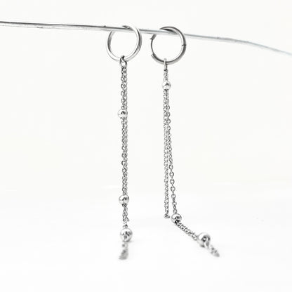 Waterproof Titanium Earring 
Fine Chain Earrings