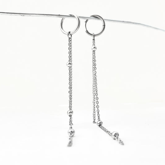 Waterproof Titanium Earring 
Fine Chain Earrings