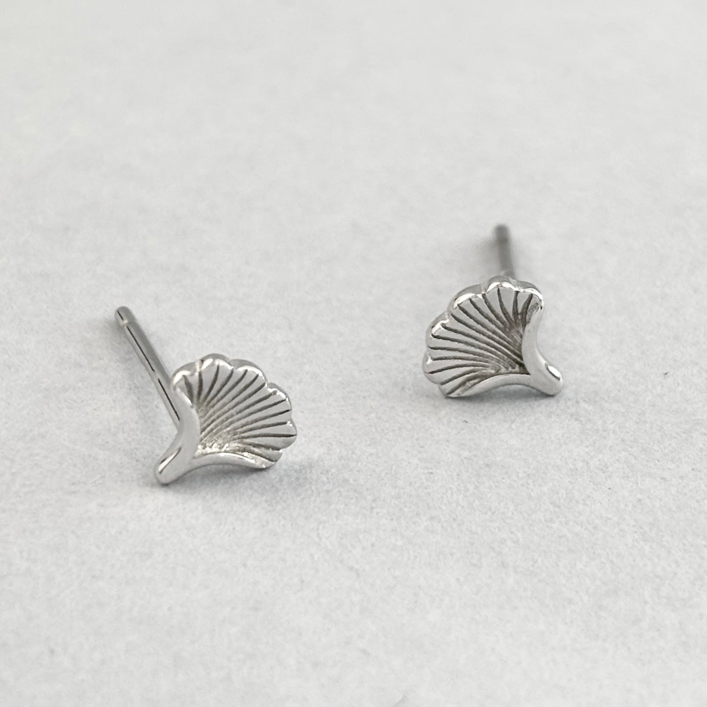 S925 Sterling Silver Ginkgo Biloba Earrings