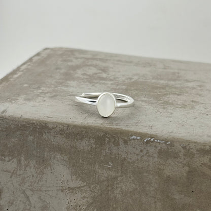 S925 Sterling Silver Moonstone Elegant Ring