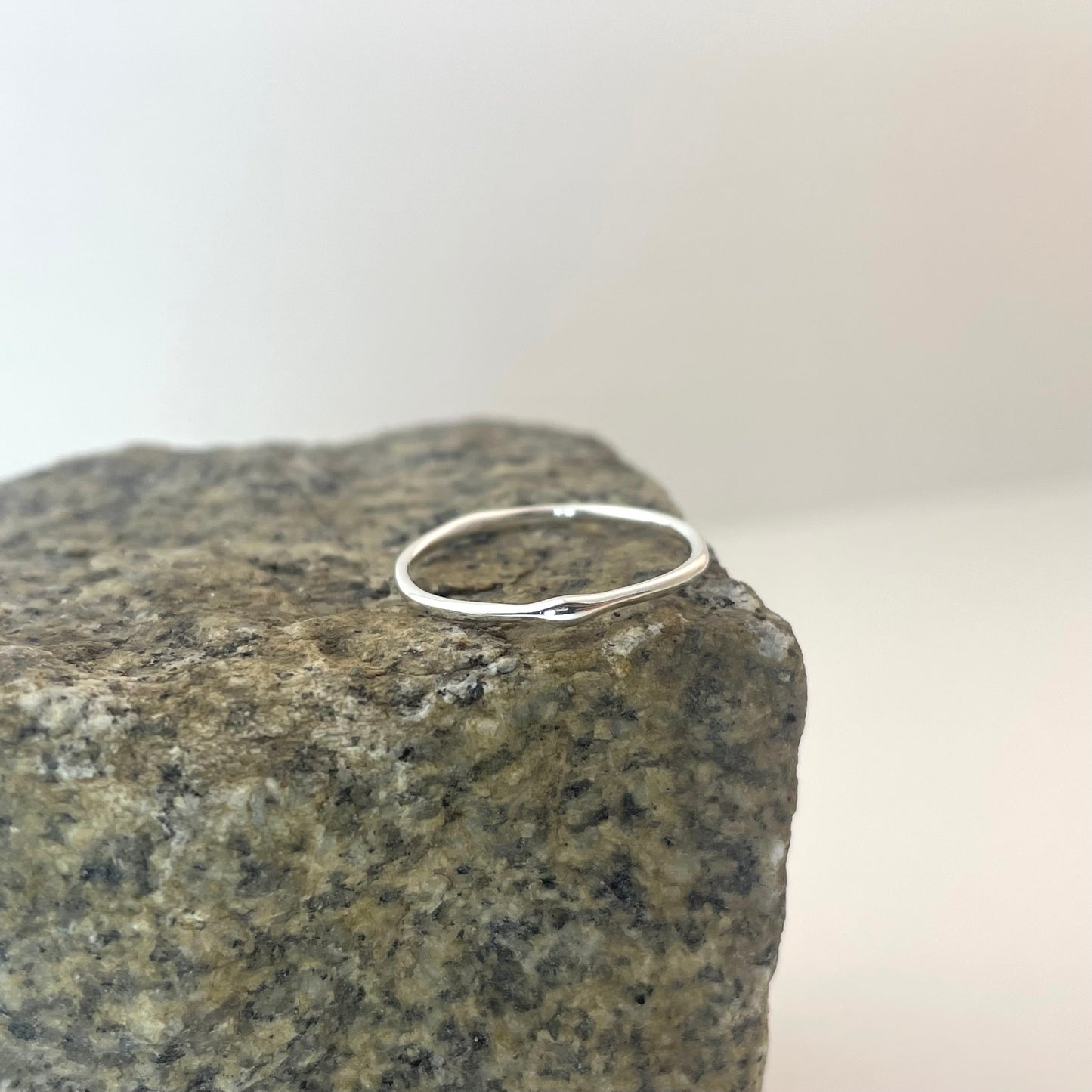 S925 Sterling Silver Liquid Flow Design Ring