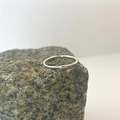 S925 Sterling Silver Liquid Flow Design Ring