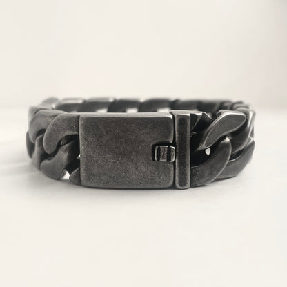 Super Precision Crafted Black Thick Bracelet
