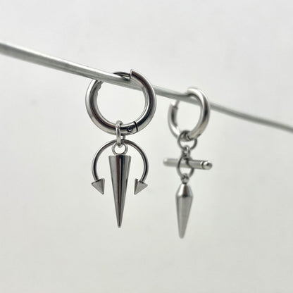 Titanium Waterproof Earring Pointed Cross Stud Earrings