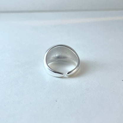S925 Sterling Silver Minimalist Oval Polished Open Ring