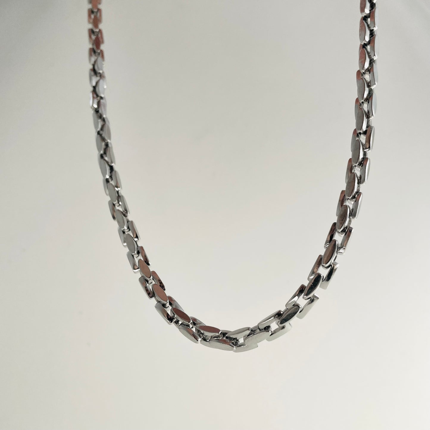 Titanium Steel Square Buckle Necklace