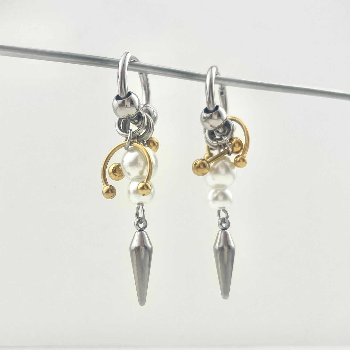 Titanium Waterproof Pearl Earring Stud Pendant
