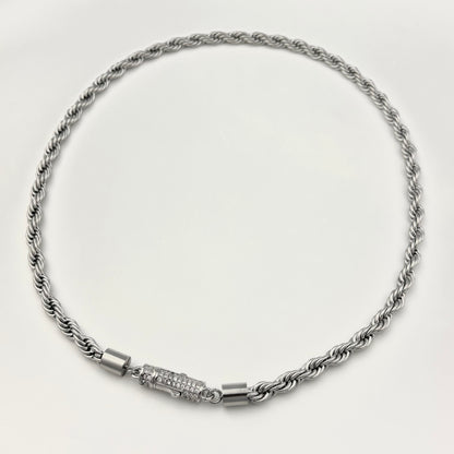 Titanium Twist Design Necklace
