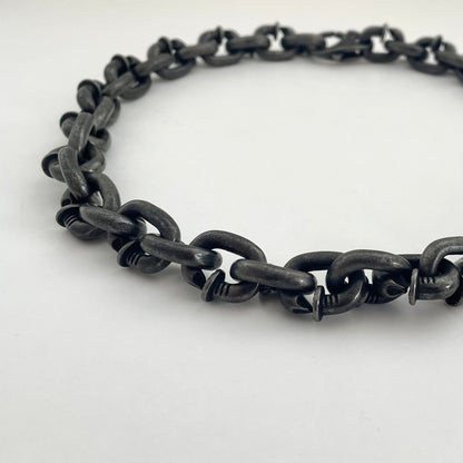 Titanium Steel Vintage Rivet Patchwork Necklace
