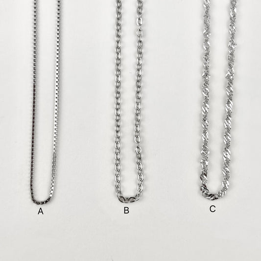 S925 Sterling Silver Extremely Simple Chain longer version 60cm