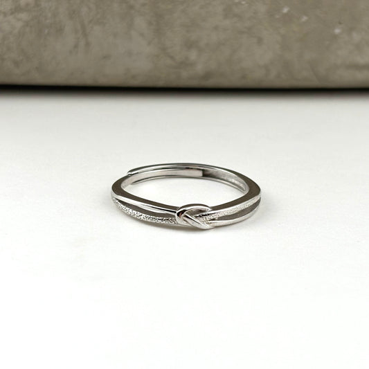 S925 Sterling Silver Knotted Classic Ring