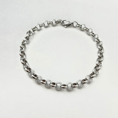 Titanium-Steel Waterproof Round Pearl Patchwork Bracelet