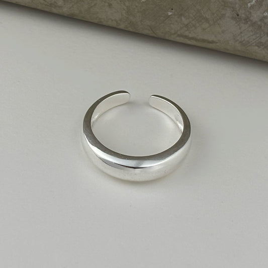 S925 Sterling Silver Smooth Open End Ring