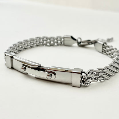 Titanium-Steel Waterproof Watch Band-Style Bracelet