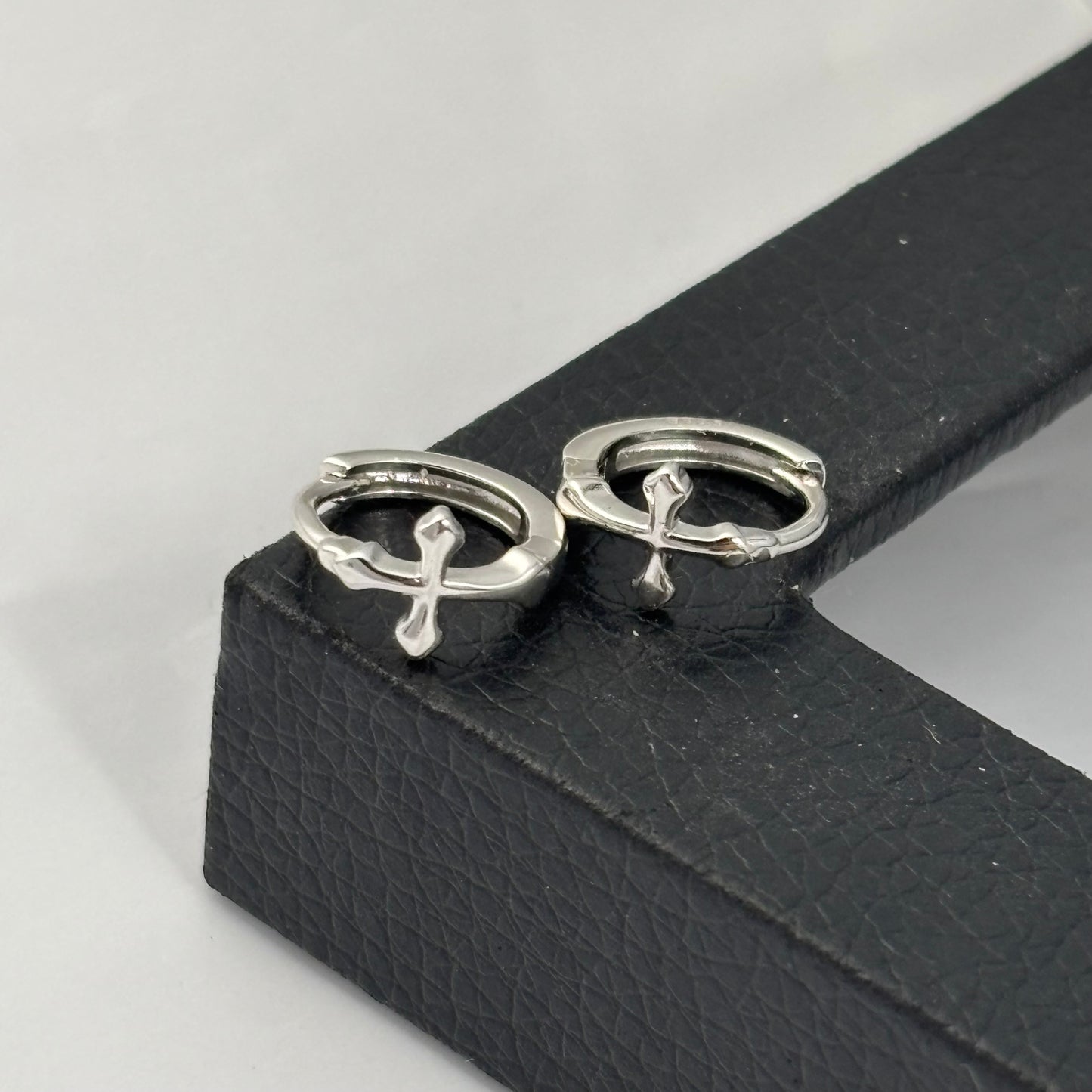 S925 Sterling Silver Cross Earrings