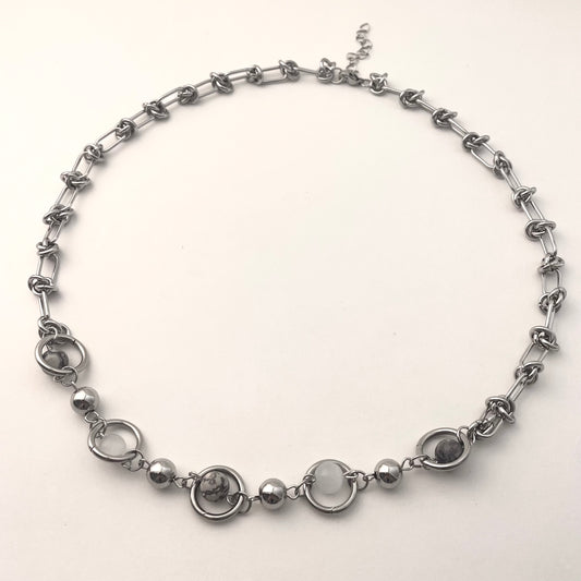 Planetary Orbit Mosaic Necklace
