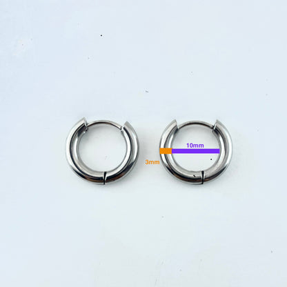 Titanium-Steel Waterproof Minimalist Chunky Earrings