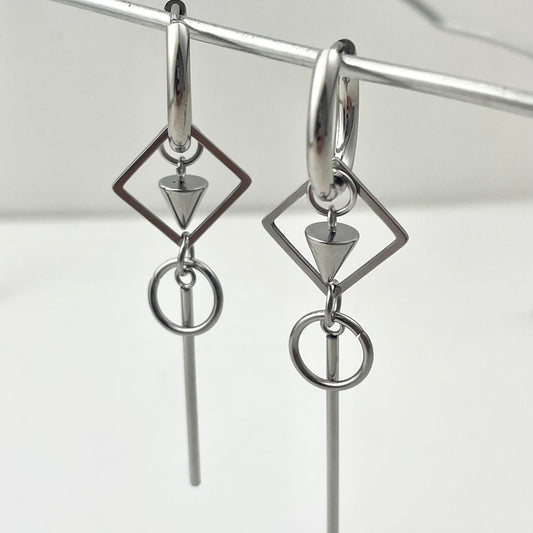 Titanium Waterproof Earring Geometric Stud Earrings