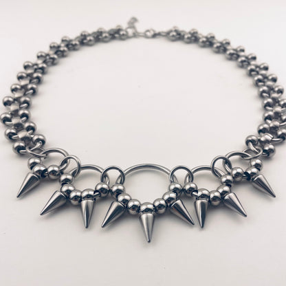 Titanium and Steel Interlocking Circle Waterproof Necklace Necklace Choker