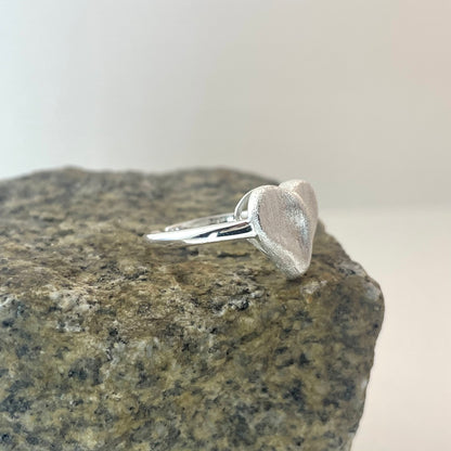 S925 Sterling Silver 3D Heart Ring