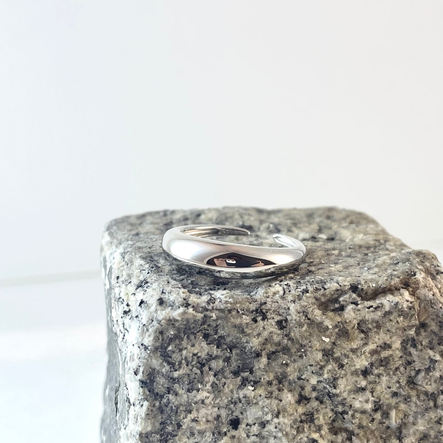 S925 Sterling Silver Minimalist Polished Open Ring