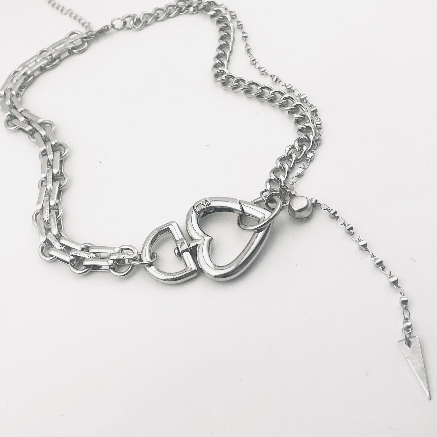 Assorted Heart-Shaped Fringe Necklace