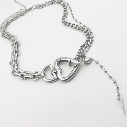 Assorted Heart-Shaped Fringe Necklace