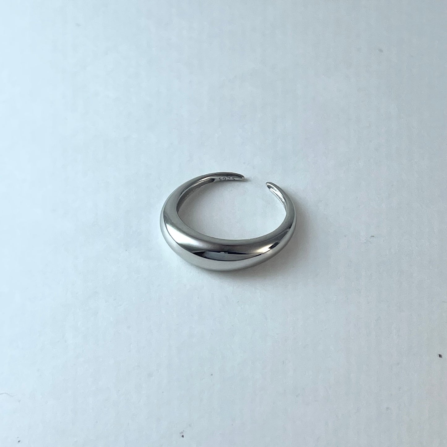 S925 Sterling Silver Minimalist Polished Open Ring