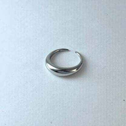 S925 Sterling Silver Minimalist Polished Open Ring