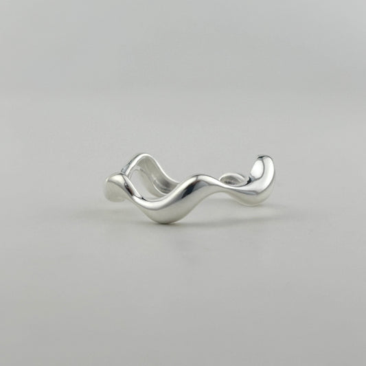 S925 Sterling Silver Wave Ring