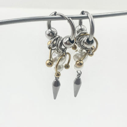 Titanium Waterproof Pearl Earring Stud Pendant