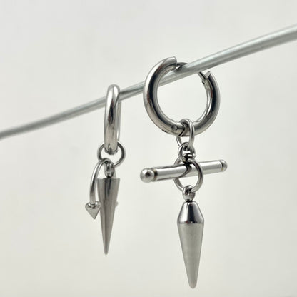 Titanium Waterproof Earring Pointed Cross Stud Earrings