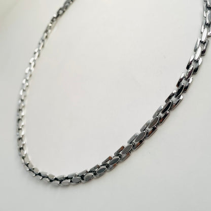 Titanium Steel Square Buckle Necklace