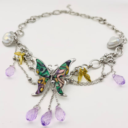 Y2K Colorful Butterfly Choker