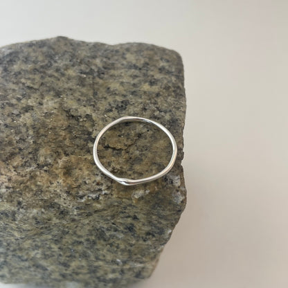 S925 Sterling Silver Liquid Flow Design Ring