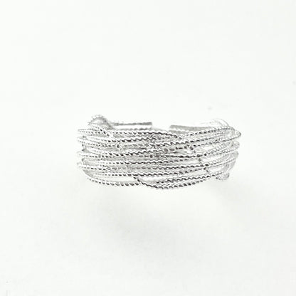 S925 Sterling Silver Sparkling Open Ring