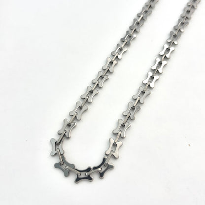 Titanium Steel Glossy Cross Link Necklace