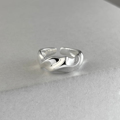 S925 Shaped Curved Ring