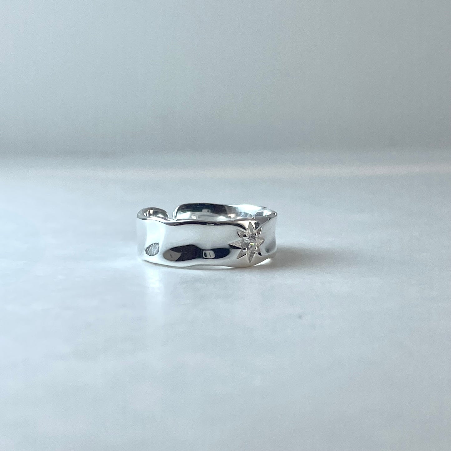 S925 Sterling Silver Hexagram Design Ring