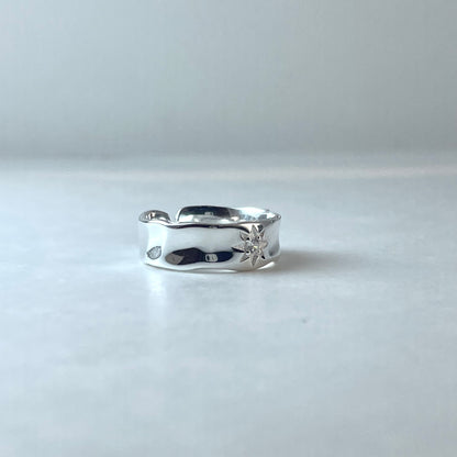 S925 Sterling Silver Hexagram Design Ring